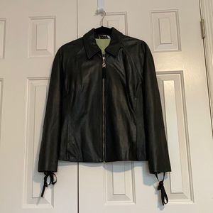St John Sports by Marie Gray Leather Jacket